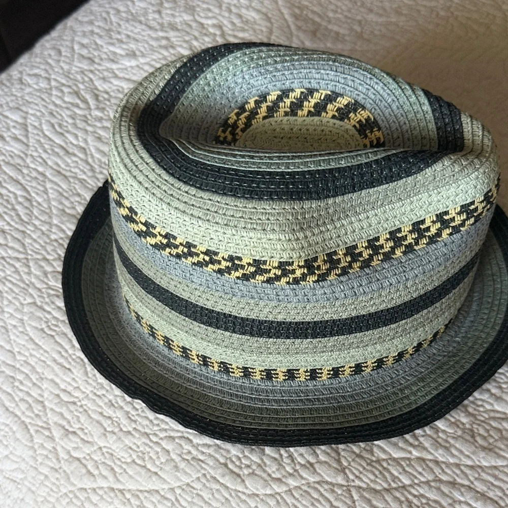 True Religion Multicolor Striped Straw Fedora S/M